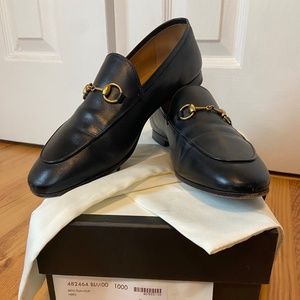 Gucci Jordaan Black Leather Loafers
